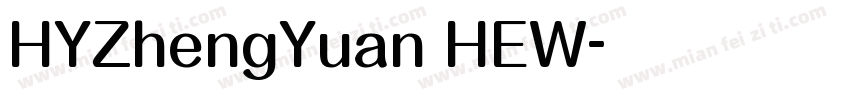 HYZhengYuan HEW字体转换